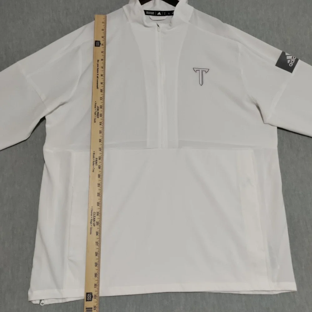 Adidas Troy Trojans Sideline‎ Jacket Mens XL Half Zip Woven Windbreaker Pullover